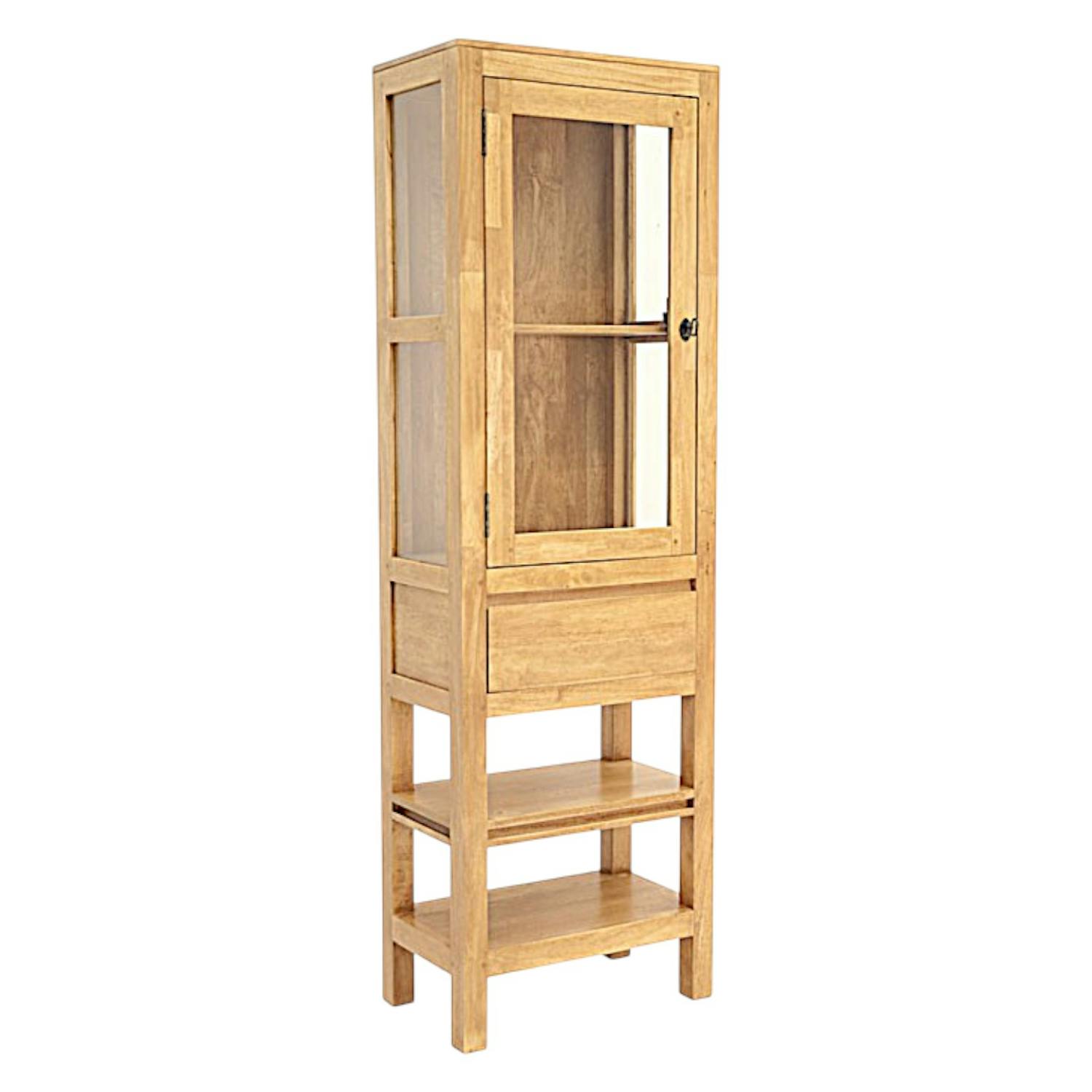 Etagère 1 porte 1 tiroir hévéa 160cm OLGA
