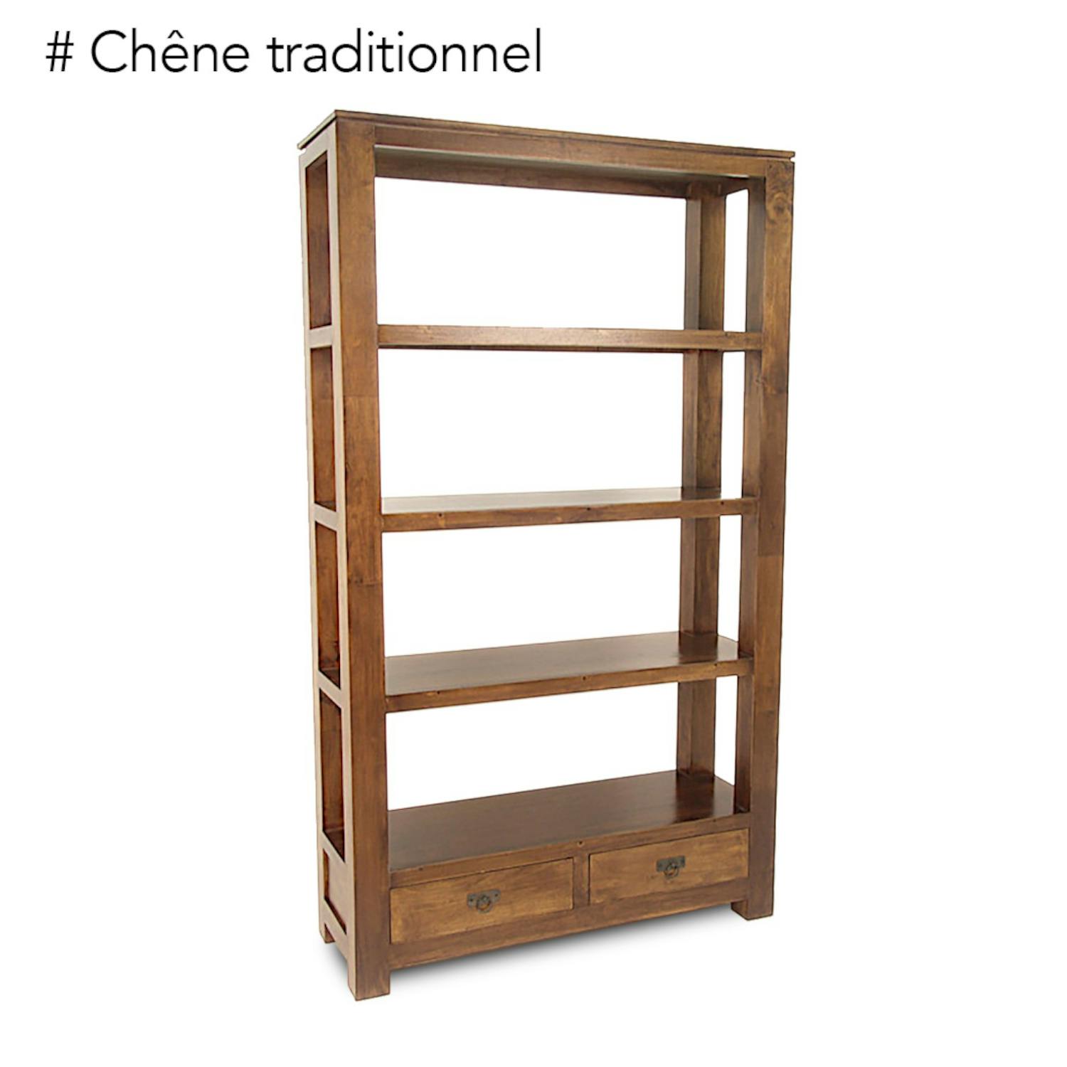 Etagère bibliothèque bois hévéa 110x190cm HELENA