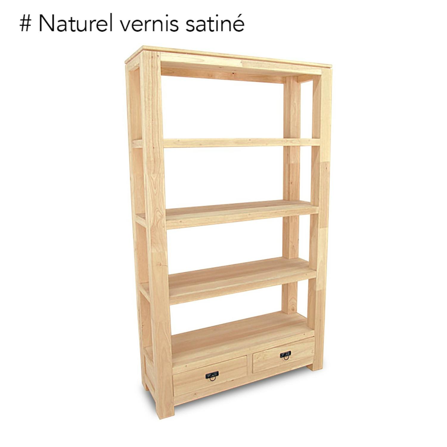 Etagère bibliothèque bois hévéa 110x190cm HELENA