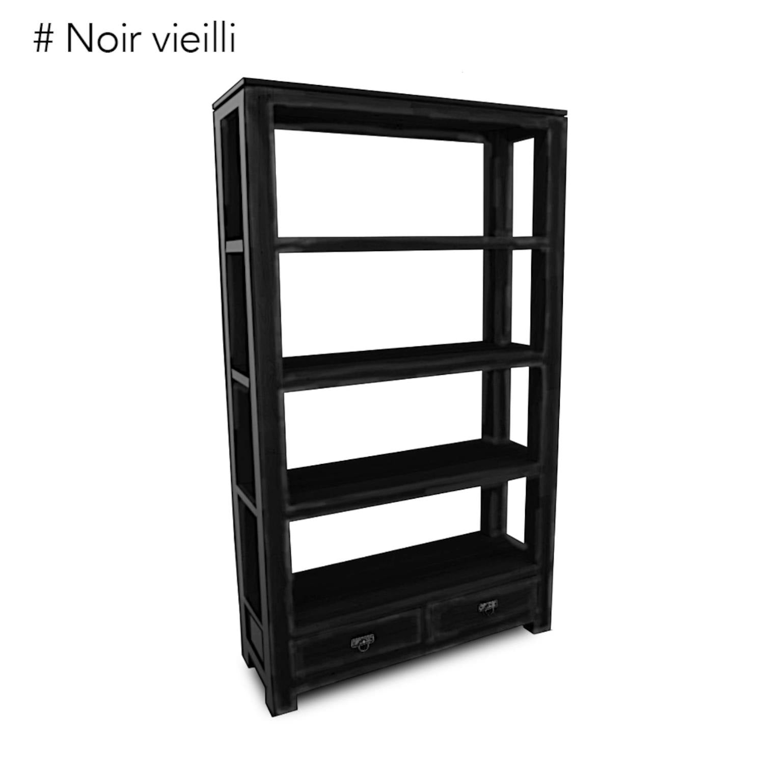 Etagère bibliothèque bois hévéa 110x190cm HELENA