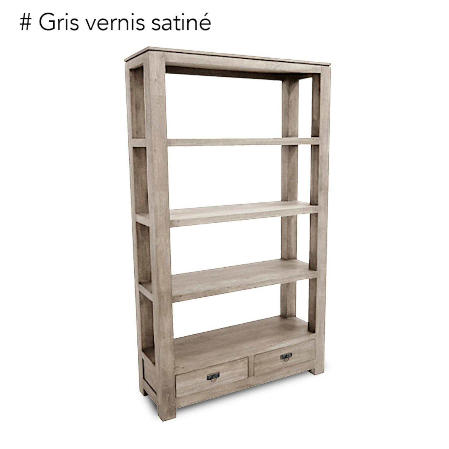 Etagère bibliothèque bois hévéa 110x190cm HELENA