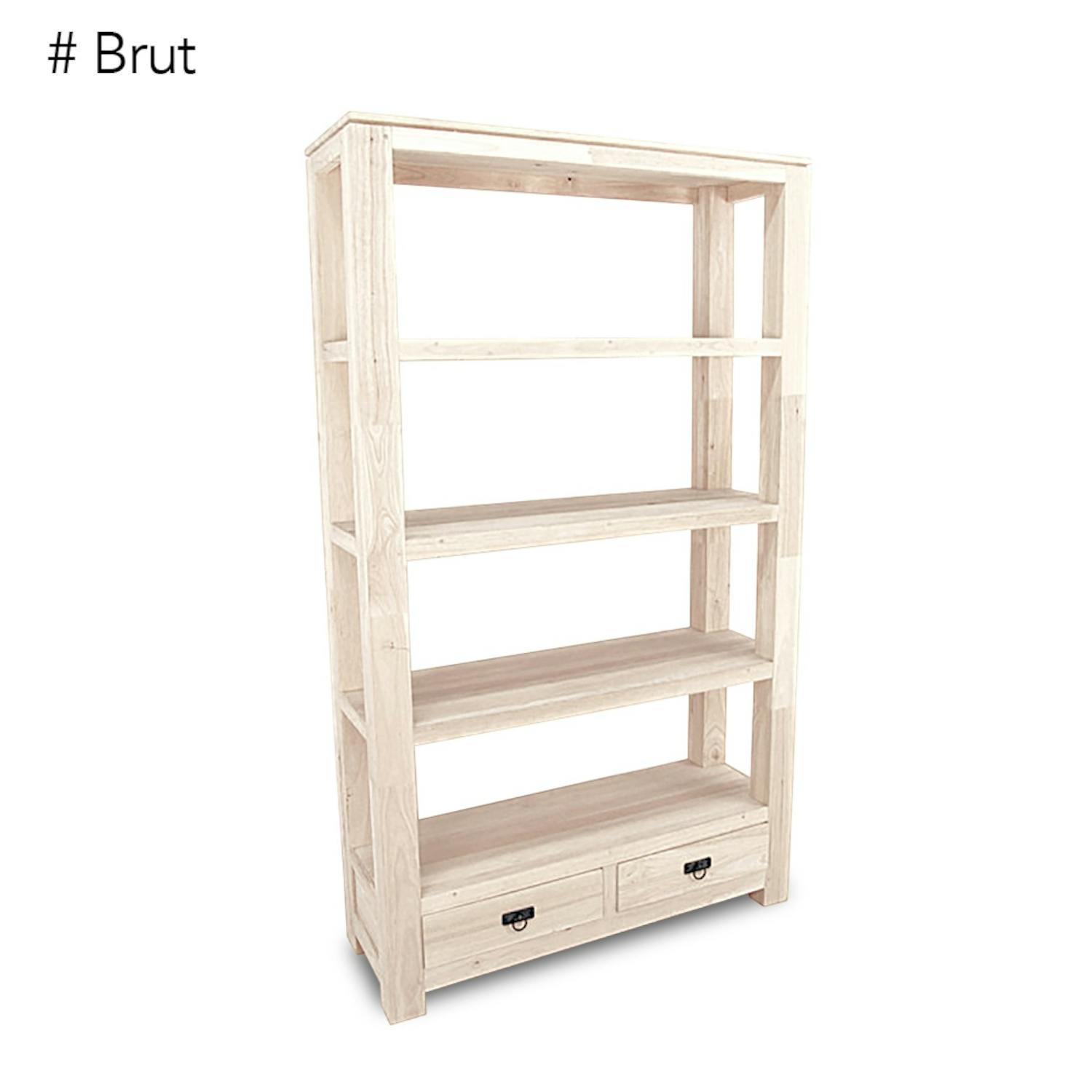 Etagère bibliothèque bois hévéa 110x190cm HELENA