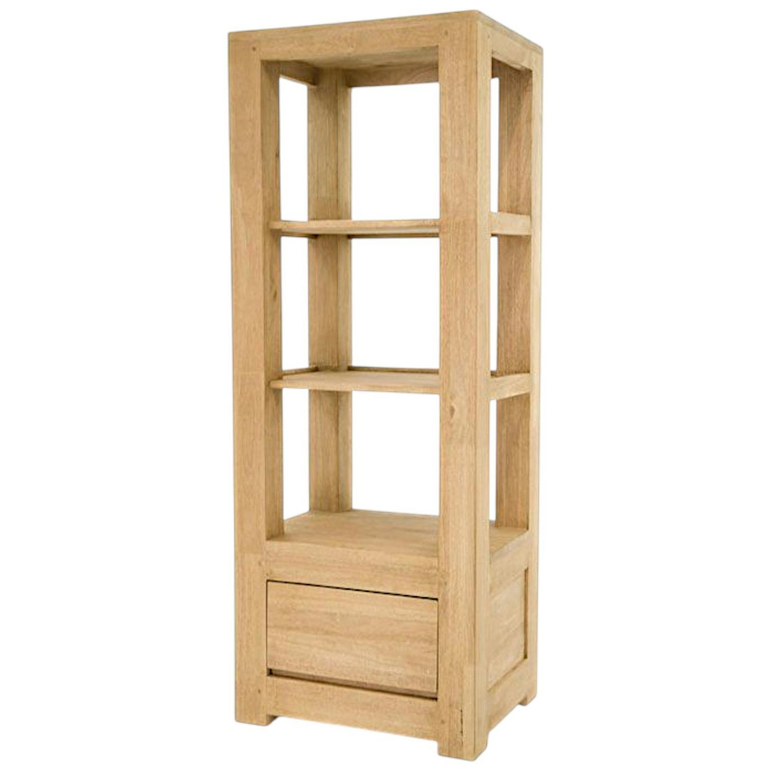 Etagère colonne moderne hévéa 146cm OLGA