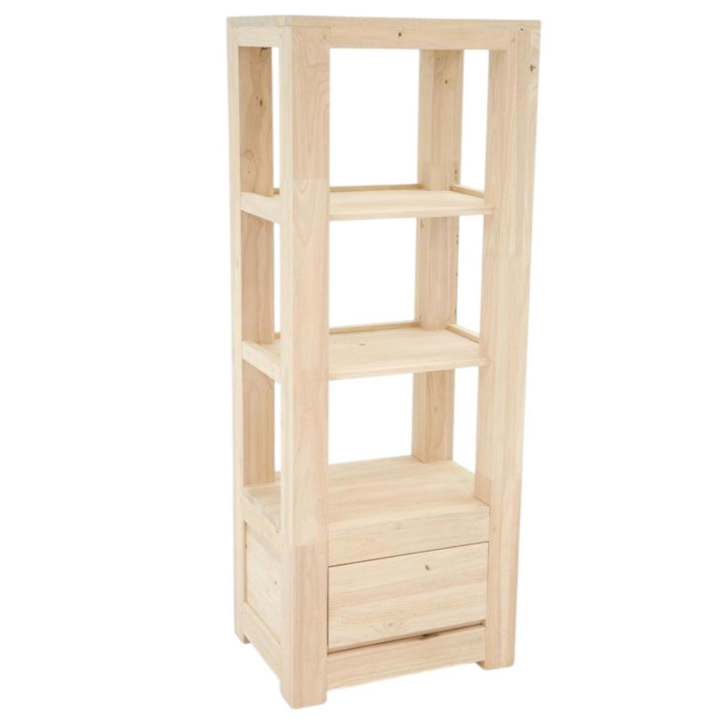 Etagère colonne moderne hévéa 146cm OLGA