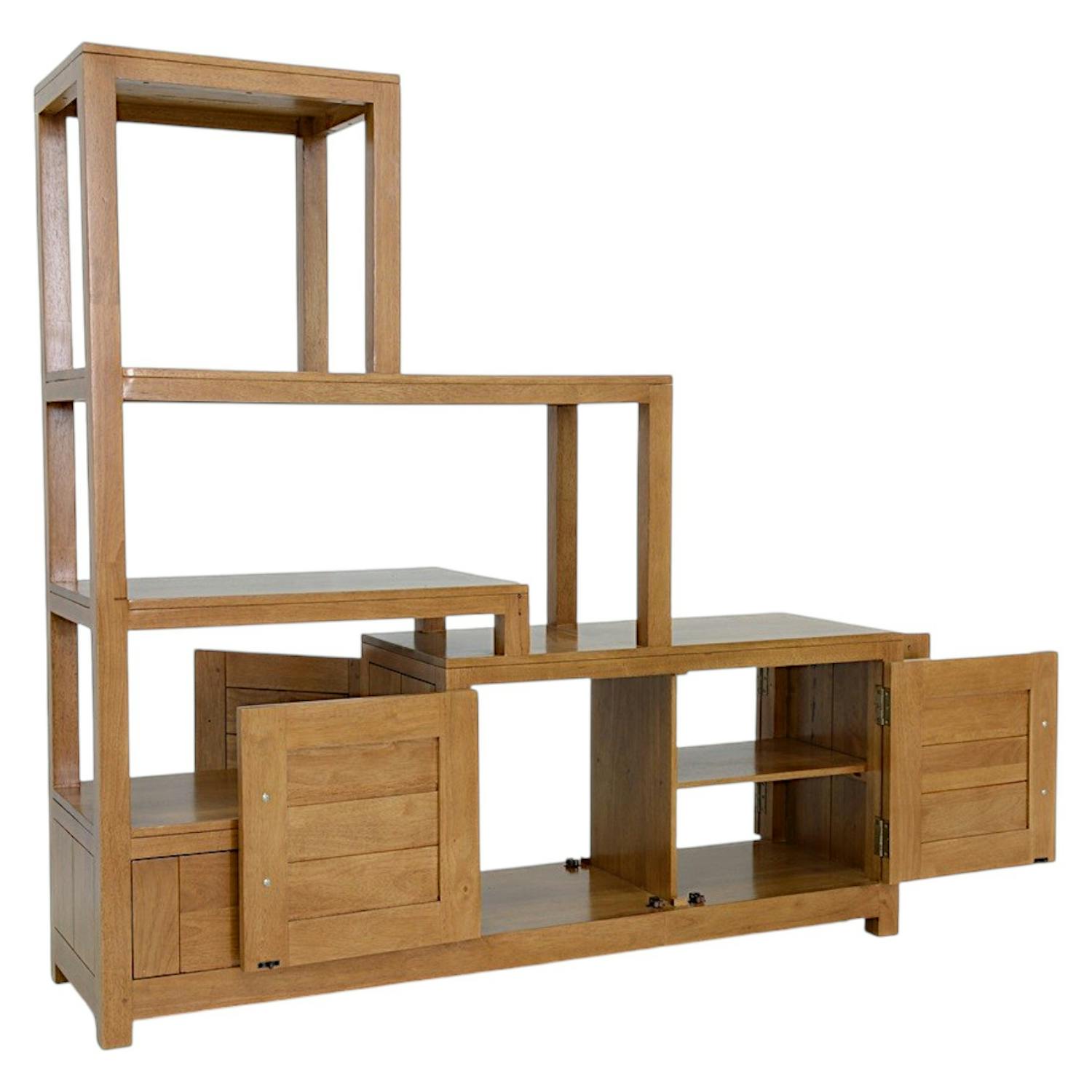 Etagère escalier 4P 1 tiroir ATTAN 142x40x145cm