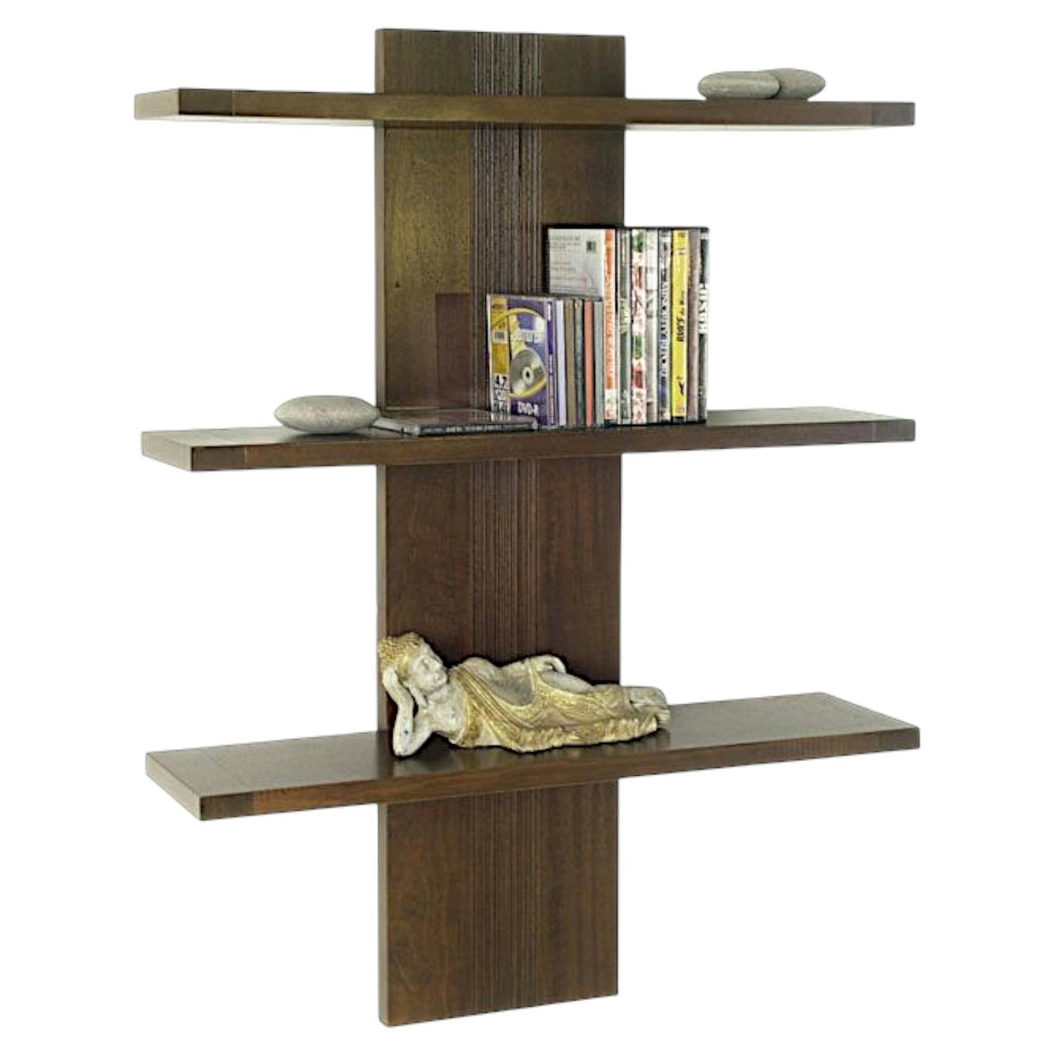 Etagère murale moderne hévéa massif 75cm GALA