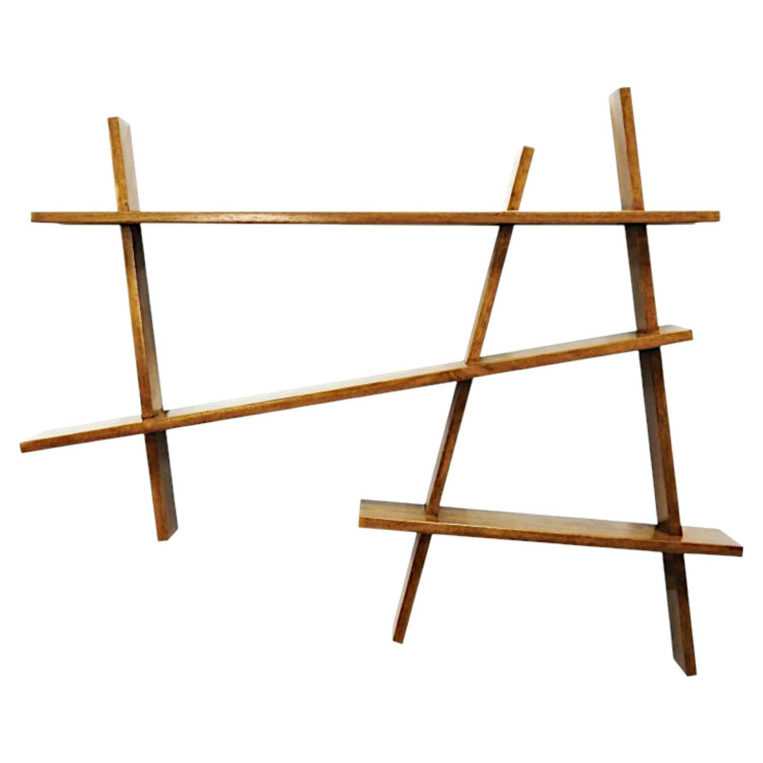 Etagère murale originale destructurée hévéa 95x80cm MAORI