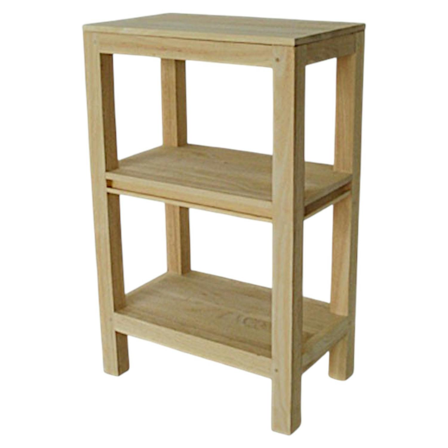 Etagère triple plateaux hévéa 80cm OLGA