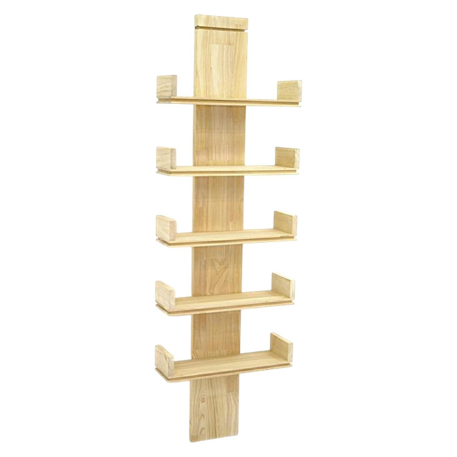 Etagères range CD hévéa HELENA (lot de 2)