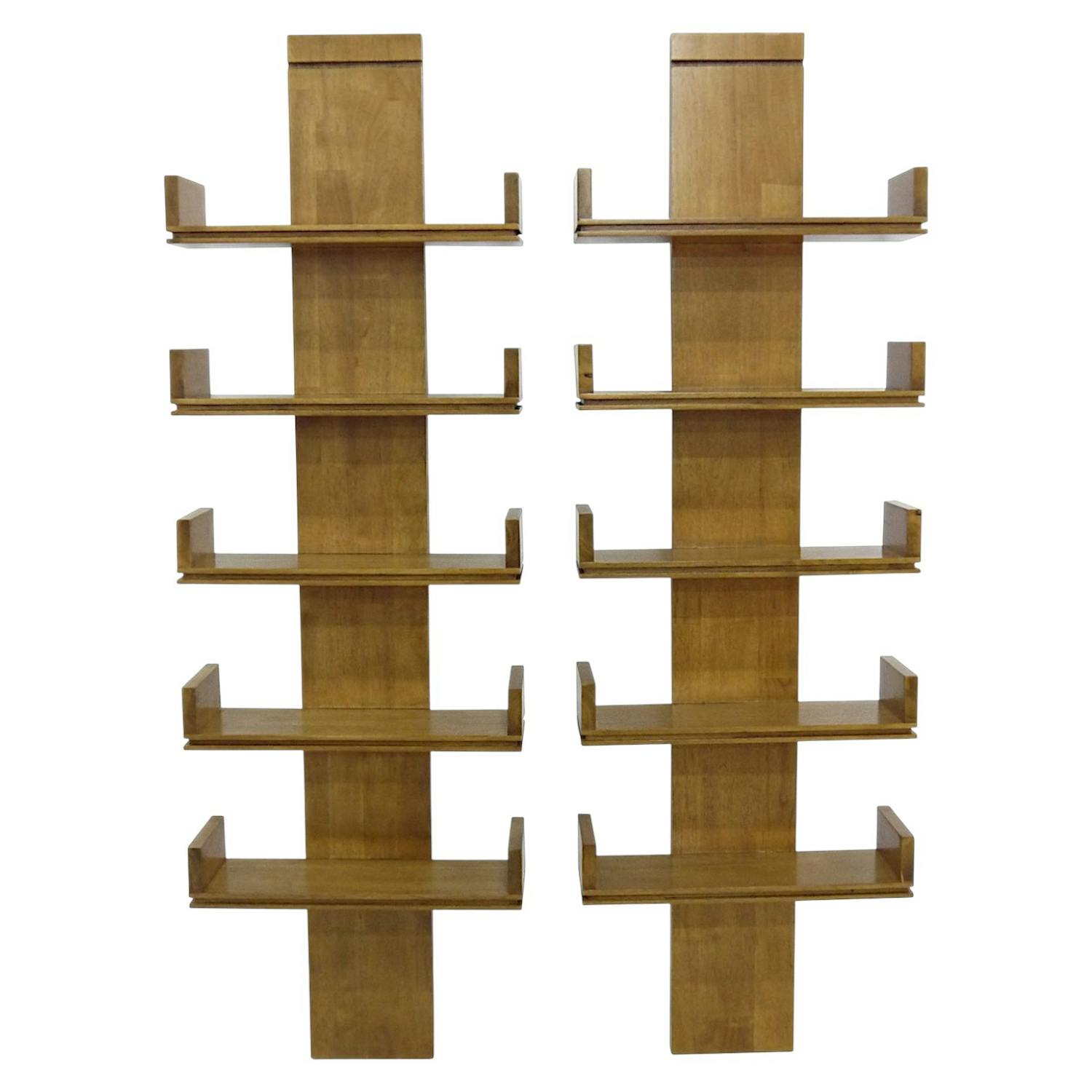 Etagère murale en bois massif - Style moderne
