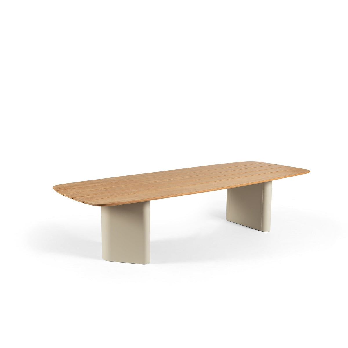 093_Rossi_dining_table_320x120_alu_linnen_leg_teak_top
