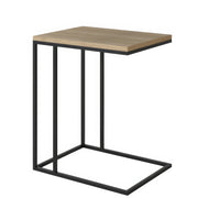 Table de Chevet Moderne Chêne Clair Métal Noir | Chêne LIGNART