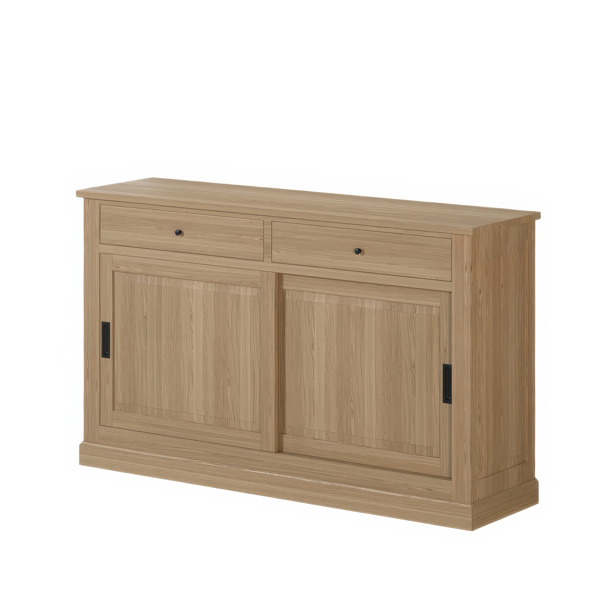 Buffet chêne clair portes coulissantes et tiroirs | Chêne LIGNART