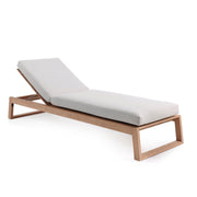 Chaise longue en teck avec coussin | LIGNART