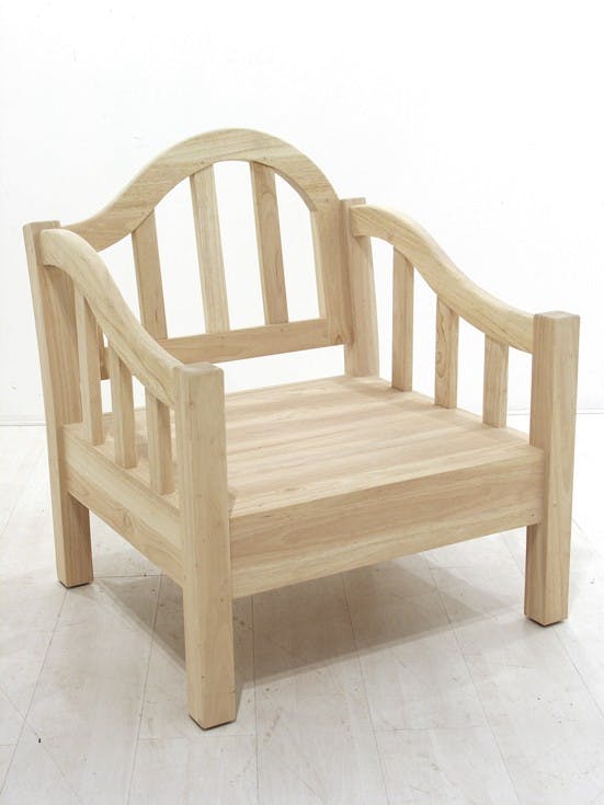 Fauteuil colonial vague hévéa L78xP80XHt90cm MAORI