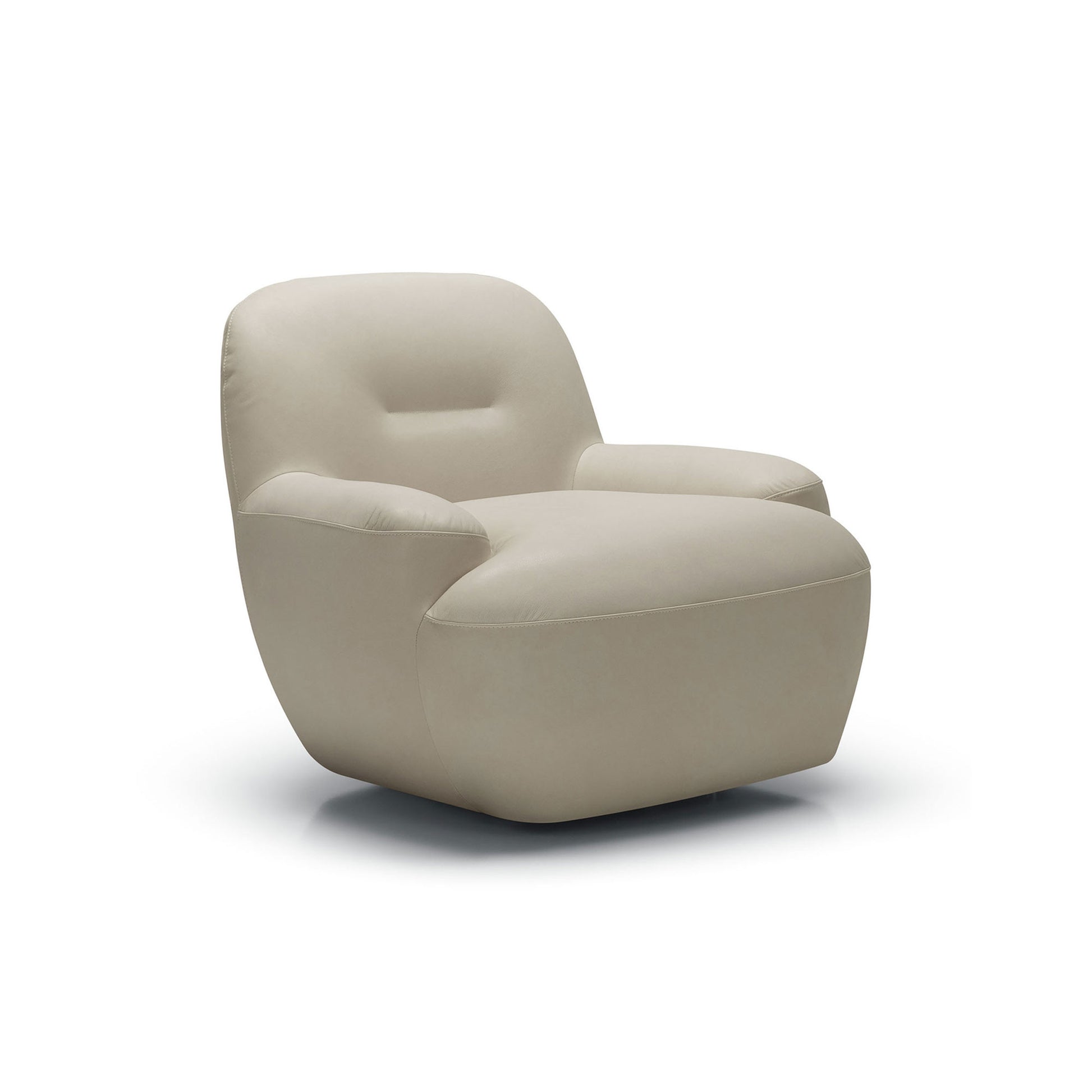 Fauteuil en cuir Uma avec pied pivotant – Nature n°4AN – Taille standard