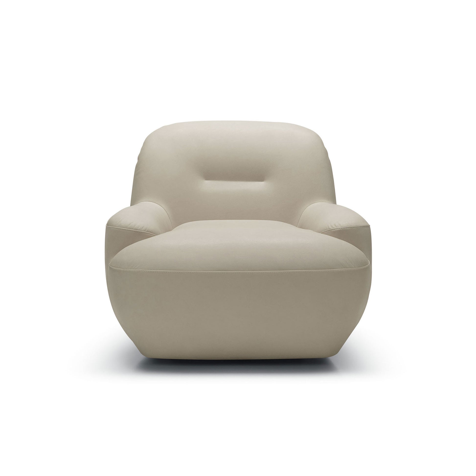 Fauteuil en cuir Uma avec pied pivotant – Nature n°4AN – Taille standard