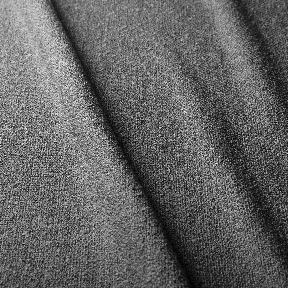 Fauteuil en tissu bouclette Alex avec pieds métal et repose-tête – Steel Grey n°8HE – Taille standard
