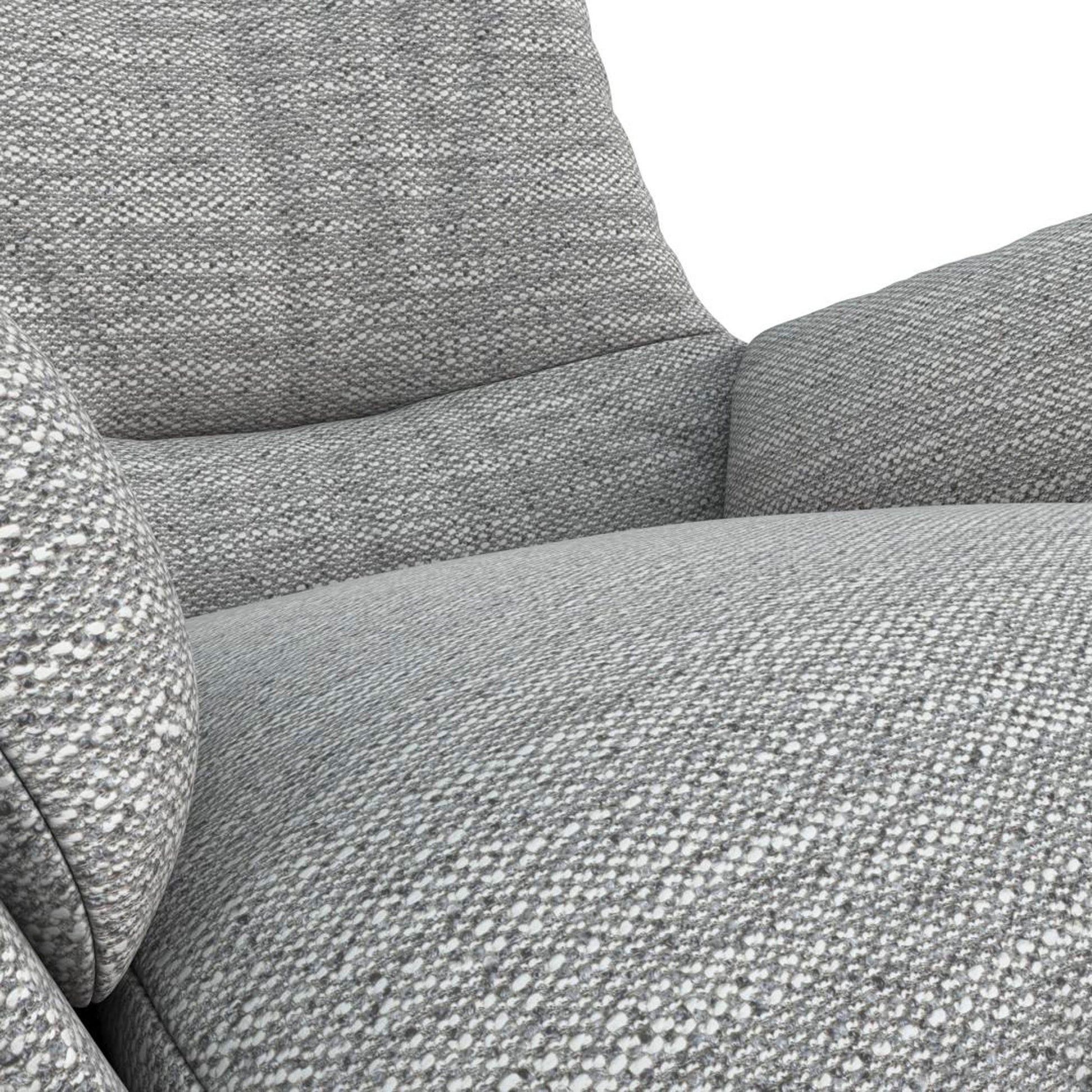 Fauteuil en tissu recyclé Moro avec repose-pieds – Light Grey n°1411 RO – Taille standard