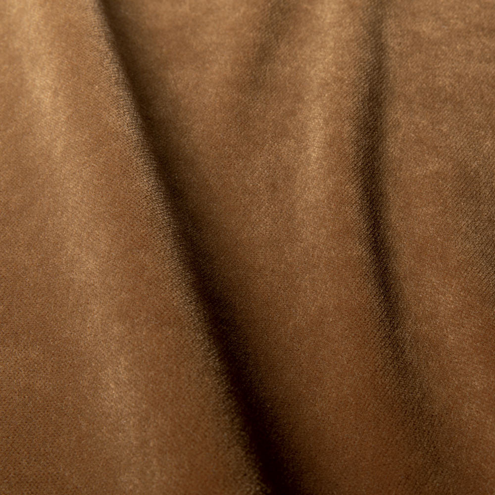 Fauteuil en velours Alex avec pieds métal et repose-tête – Teddy brown n°22CV – Taille standard