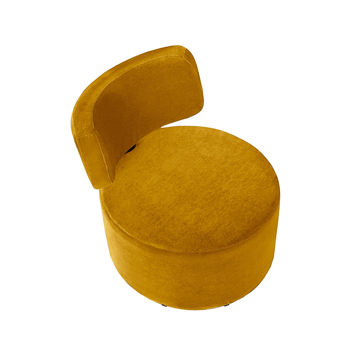 Fauteuil en velours Mokka avec pied pivotant – Yellow n°16CV – Taille standard