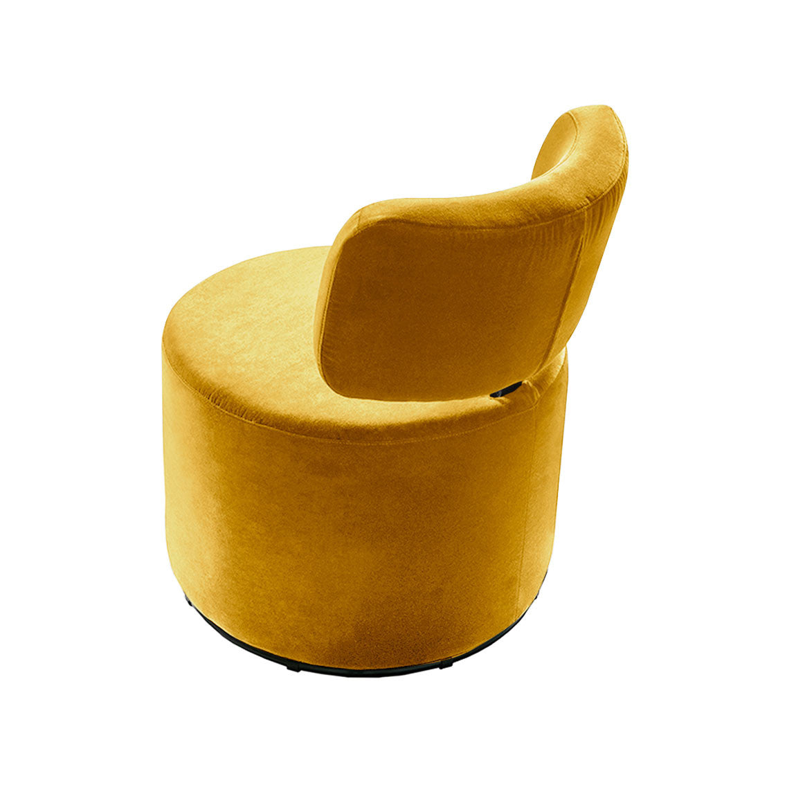 Fauteuil en velours Mokka avec pied pivotant – Yellow n°16CV – Taille standard