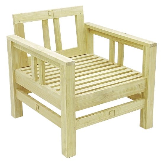 Fauteuil Hévéa 76x80x80cm TESSA