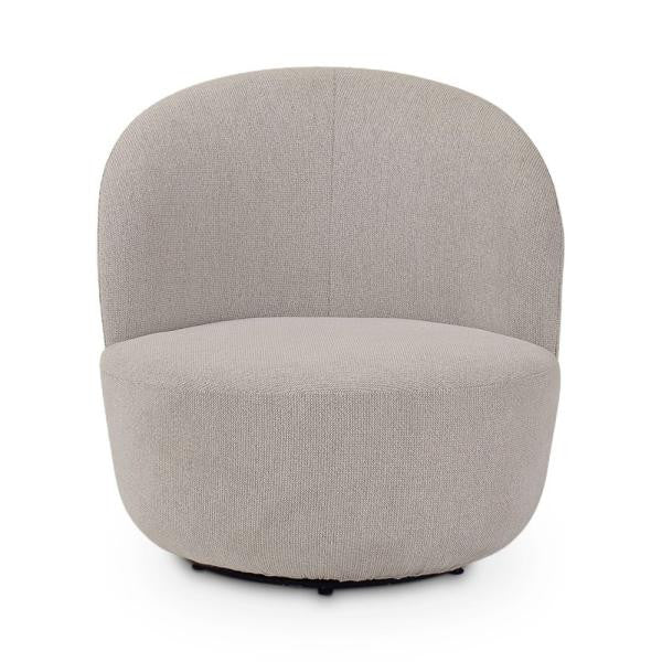 Fauteuil pivotant en tissu chiné Bolton – Natural – Taille standard