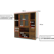 Bibliothèque Vaisselier Élégant en Bois Massif | LIGNART