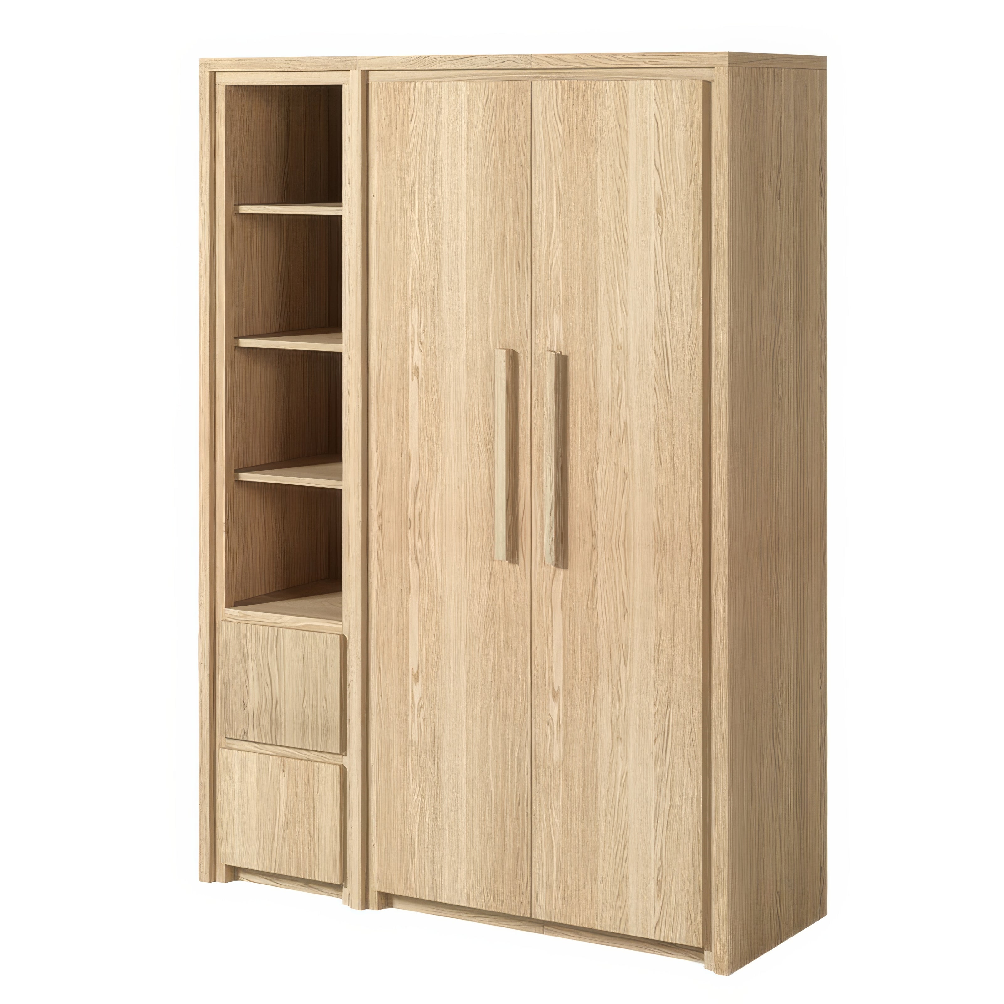 Armoire Rangement Portes Tiroirs | Chêne LIGNART