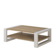 Table Basse Chêne Massif Étagère Bois Clair | Chêne LIGNART