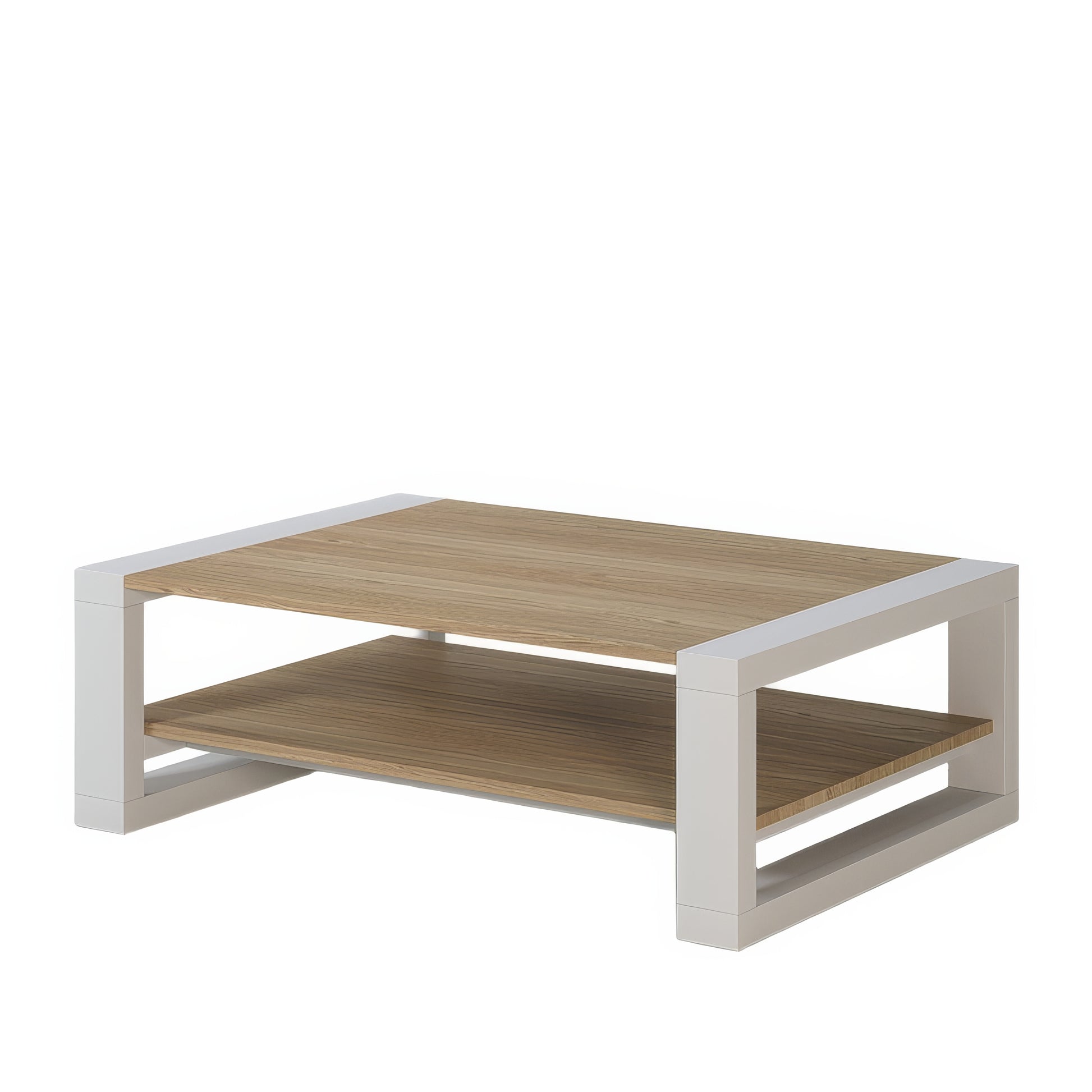 Table Basse Chêne Massif Étagère Bois Clair | Chêne LIGNART