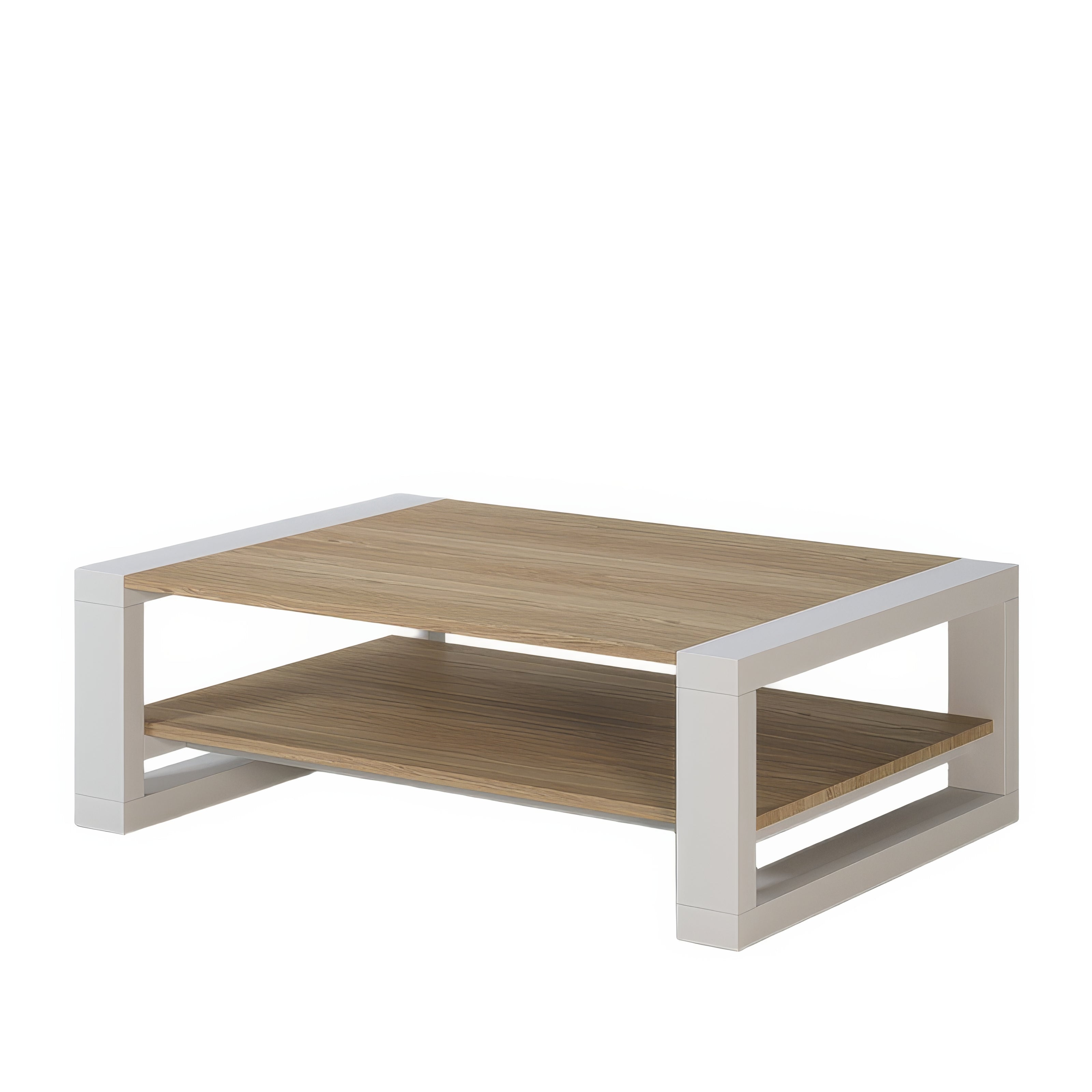 Table Basse Chêne Massif Étagère Bois Clair | Chêne LIGNART