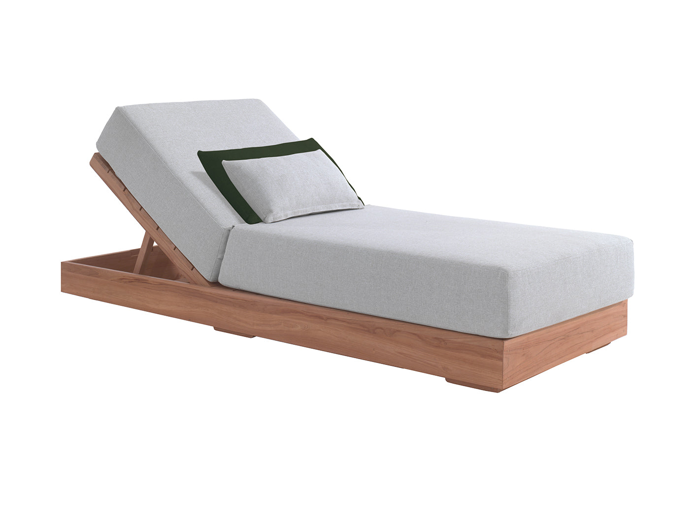 Chaise longue en teck élégante - Style chaise longue