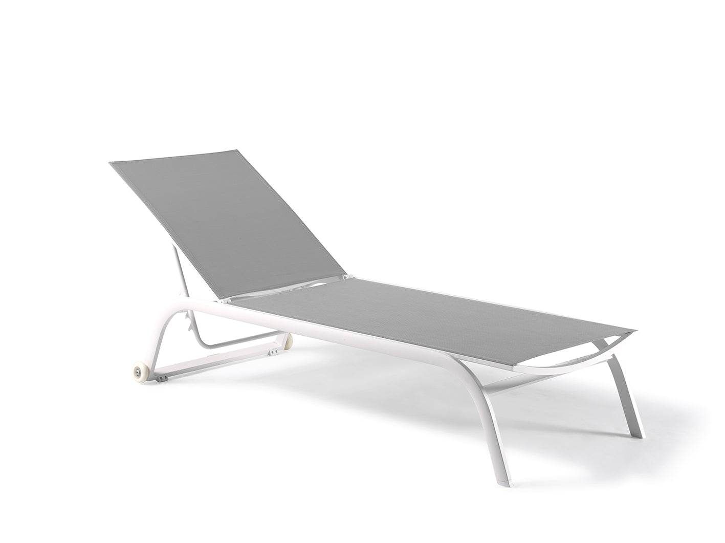 Chaise longue élégante en aluminium blanc - Style chaise longue