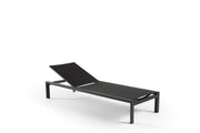 Chaise longue élégante en aluminium noir - Style chaise longue