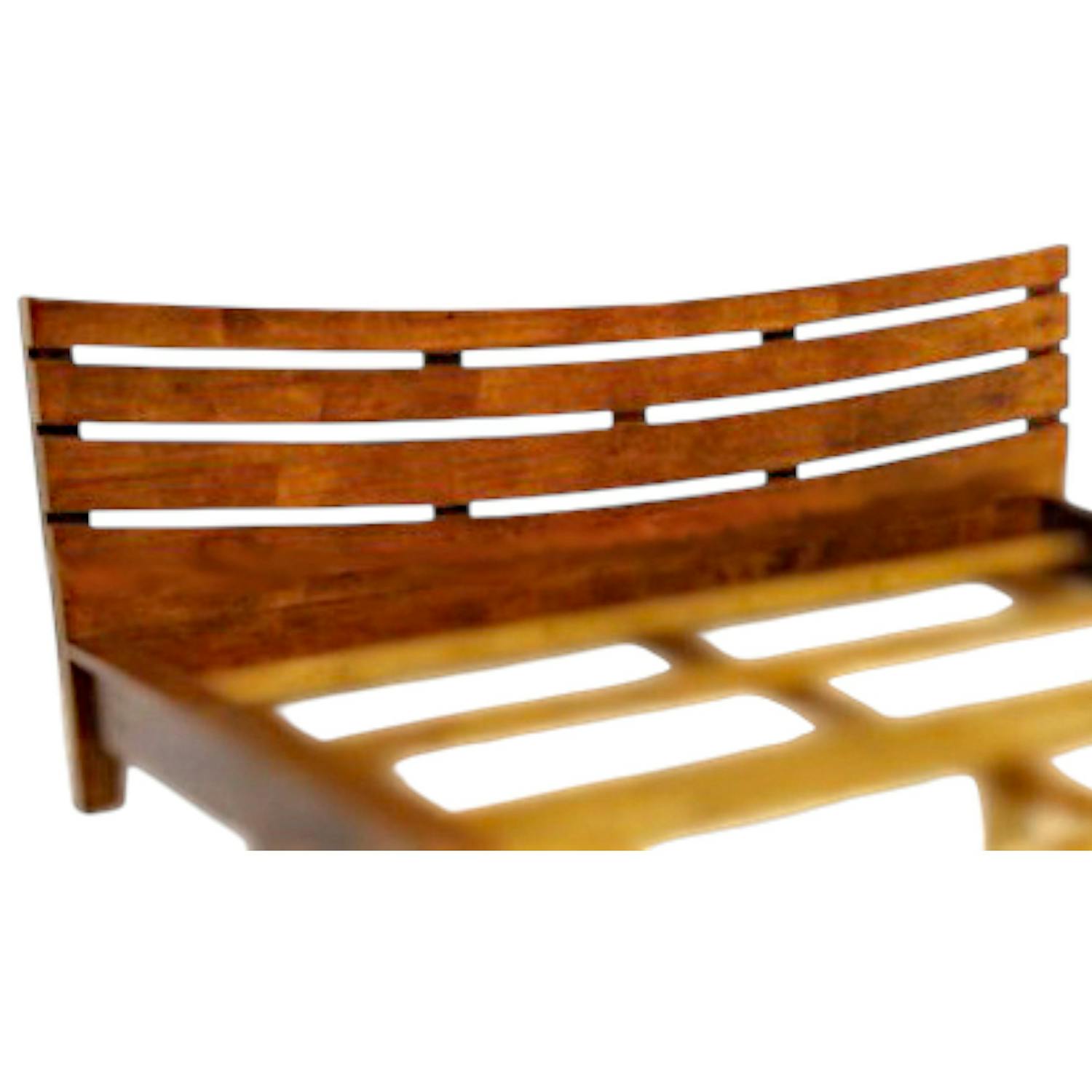 Lit 2 places couchage 180x200 avec tête de lit basse Hévéa 196x214x80cm NIAGARA