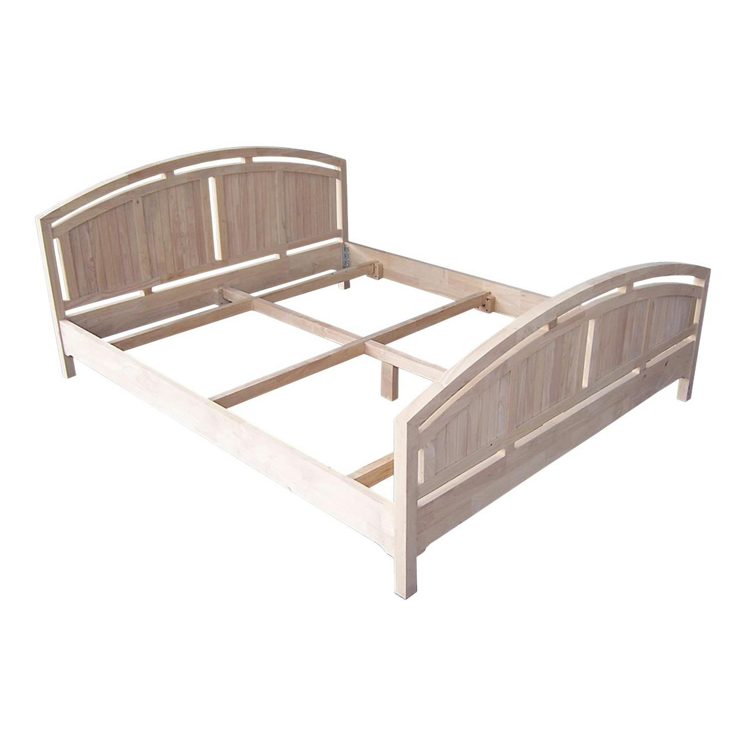 Lit 2 places en Bois Massif - Style colonial