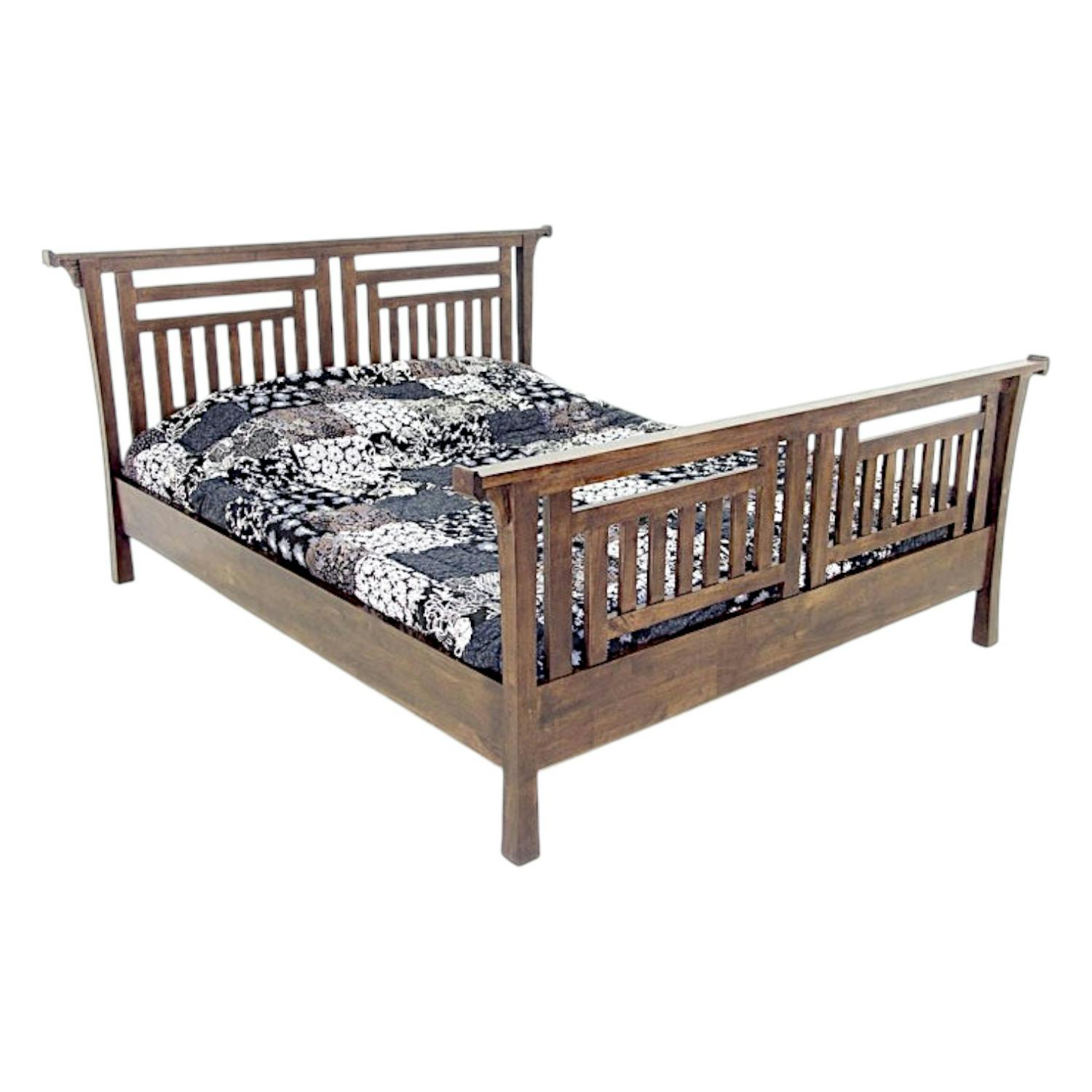 Lit 2 places en Bois Massif - Style colonial