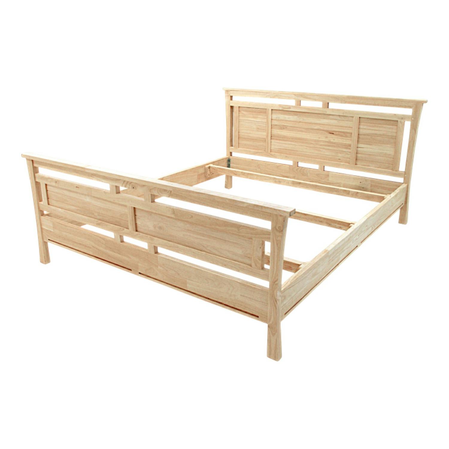 Lit Chinois 2 places Hévéa pour couchage 160x200 174x210x95cm MAORI