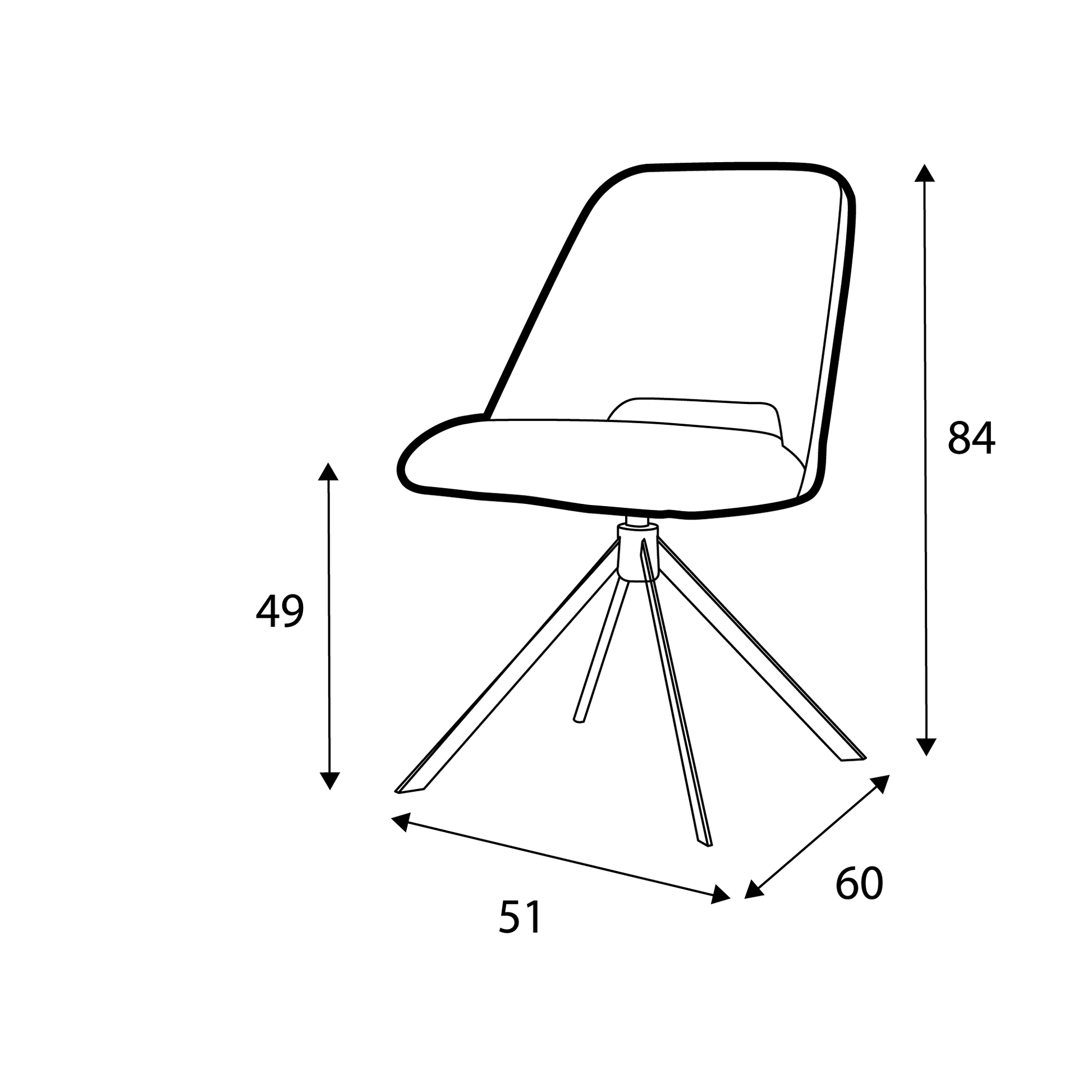 Lot de 2 Élégance : Chaises Chiné Pivotantes | LIGNART