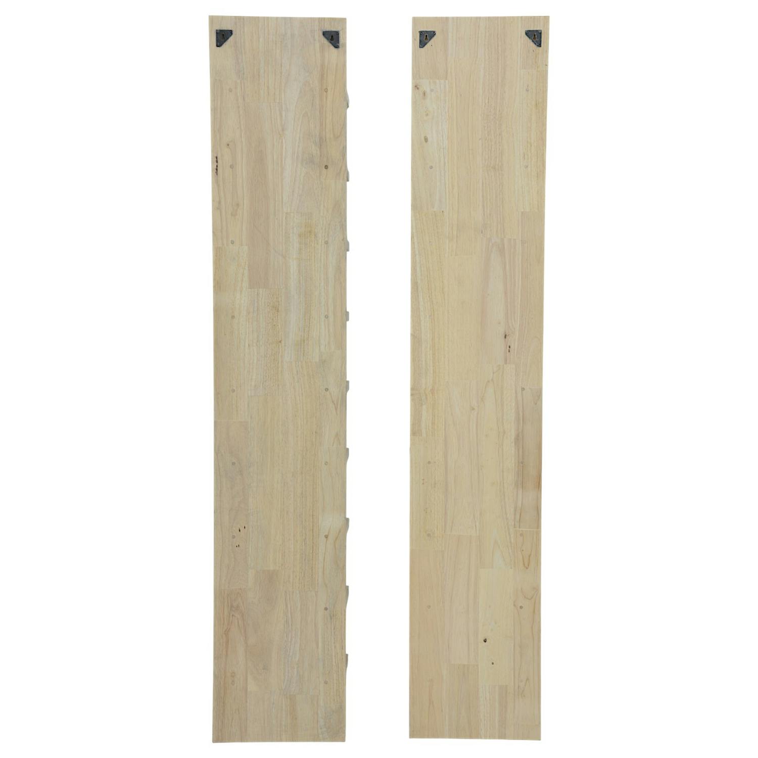 Lot de 2 colonnes murales hévéa 30x18x162cm TRADITION
