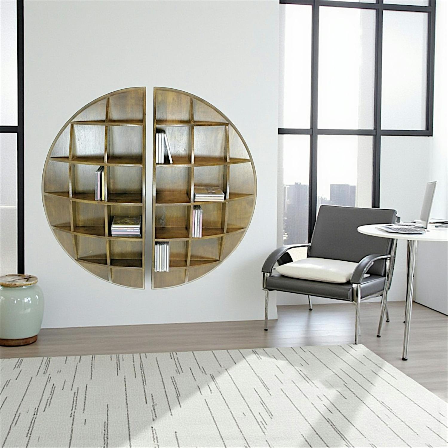 Etagère murale en bois massif - Style moderne