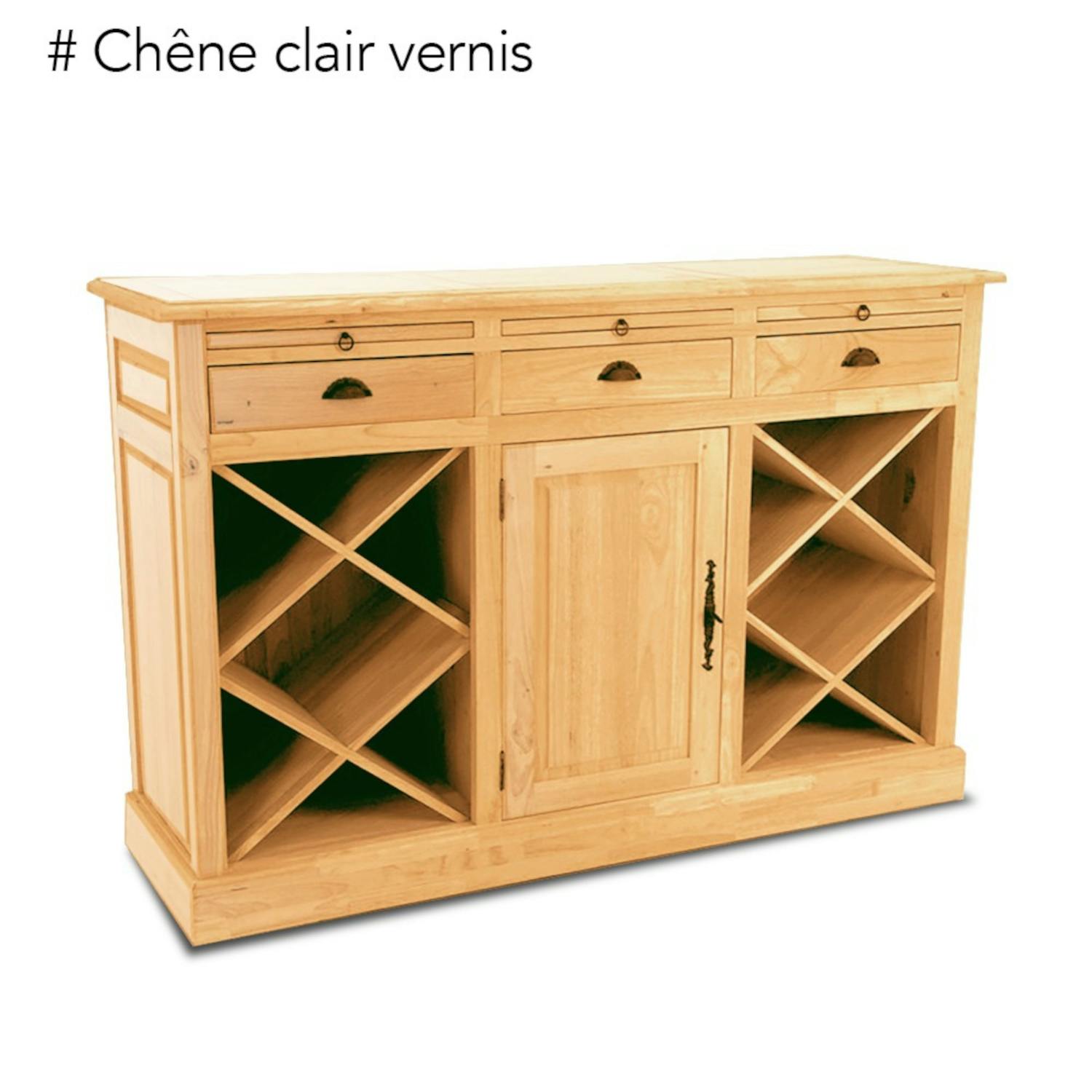 Meuble bar en bois massif - Style traditionnel