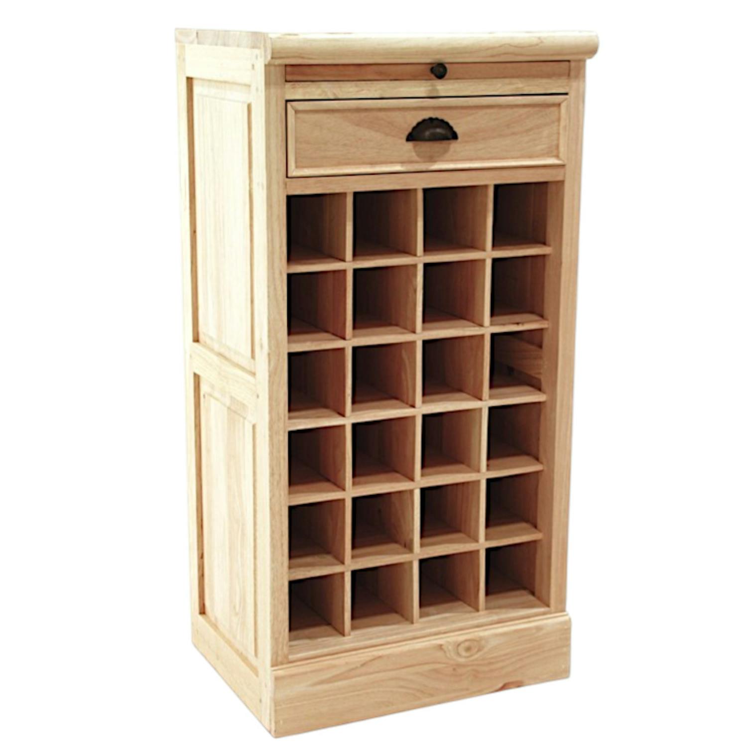 Meuble bar en bois massif - Style traditionnel