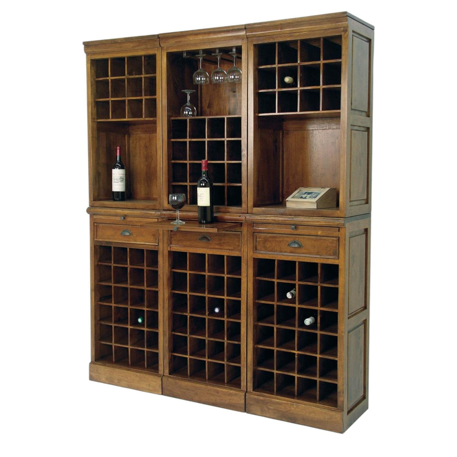 MEUBLE BAR RANGE BOUTEILLES TRADITTION H.96cm