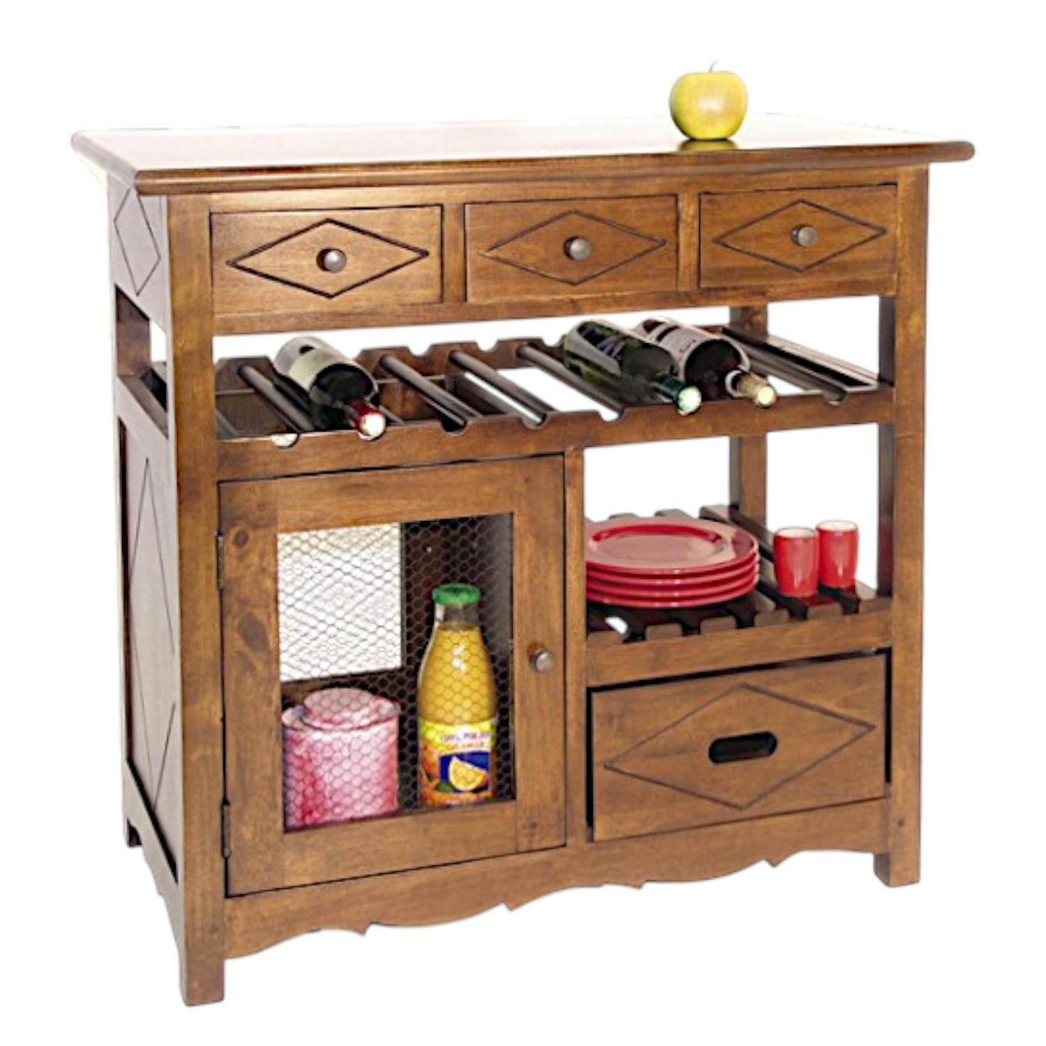 Rangement cuisine en bois massif - Style traditionnel