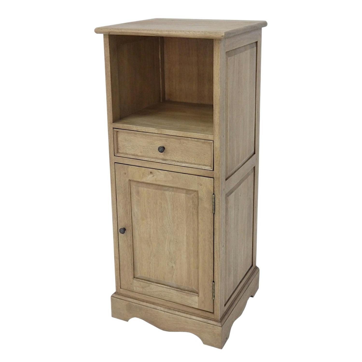 Meuble de rangement Hévéa 1 porte, 1 tiroir, 1 niche 45x42x107cm TRADITION