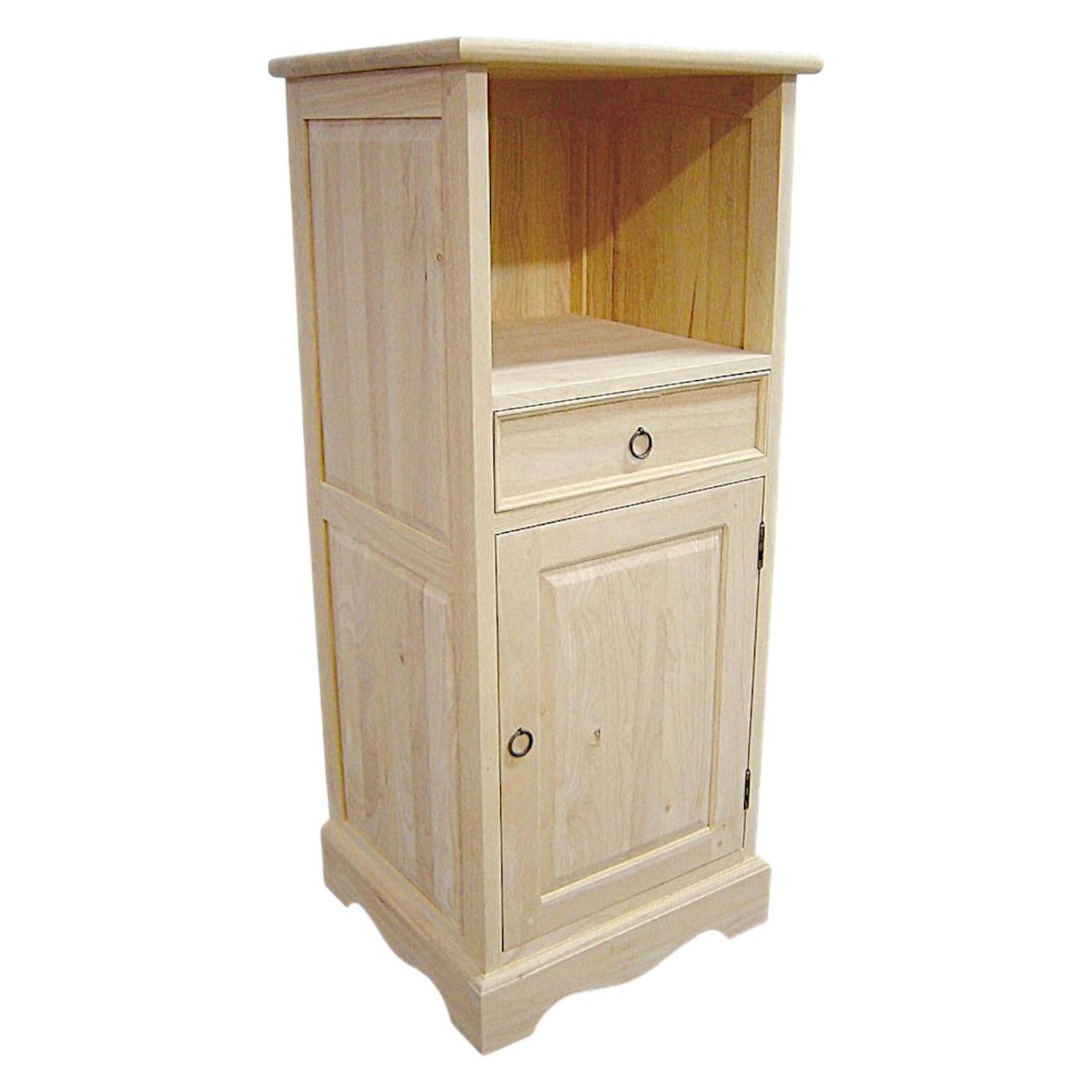 Meuble de rangement Hévéa 1 porte, 1 tiroir, 1 niche 45x42x107cm TRADITION