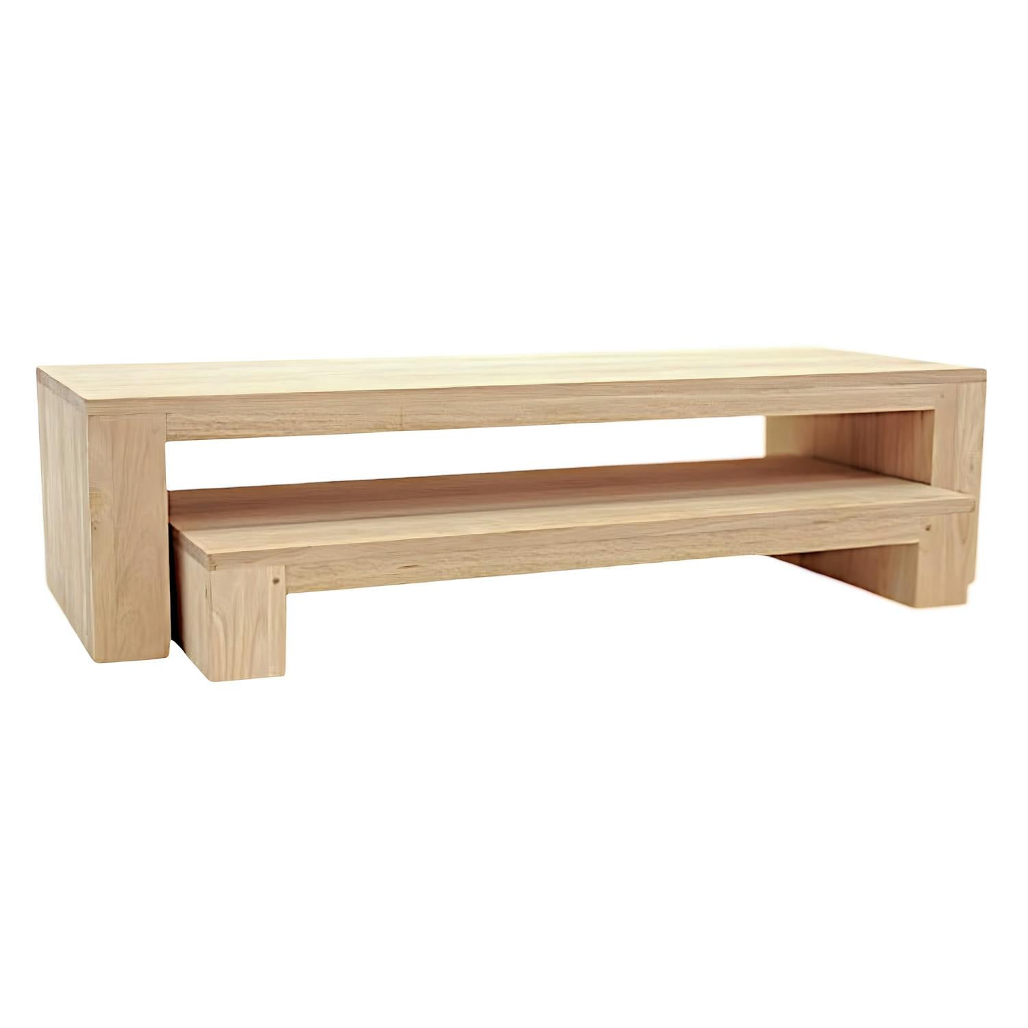 Meuble TV 2 élèments hévéa OLGA 140cm
